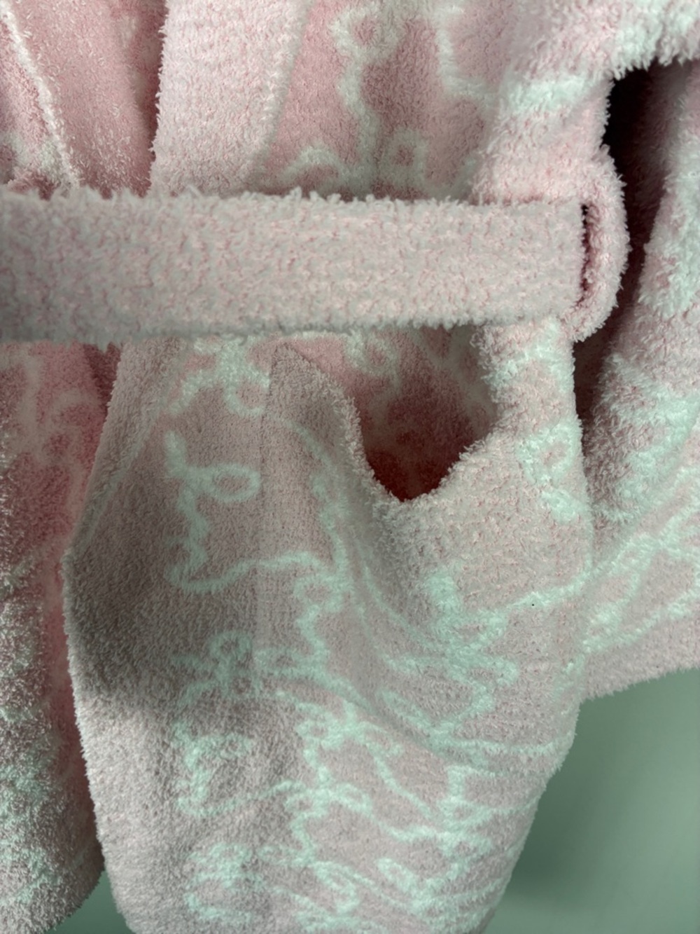 Cupcakes & Cashmere Plush Pink Marled Robe New no Tag Soft Belted - Picture 4 of 10